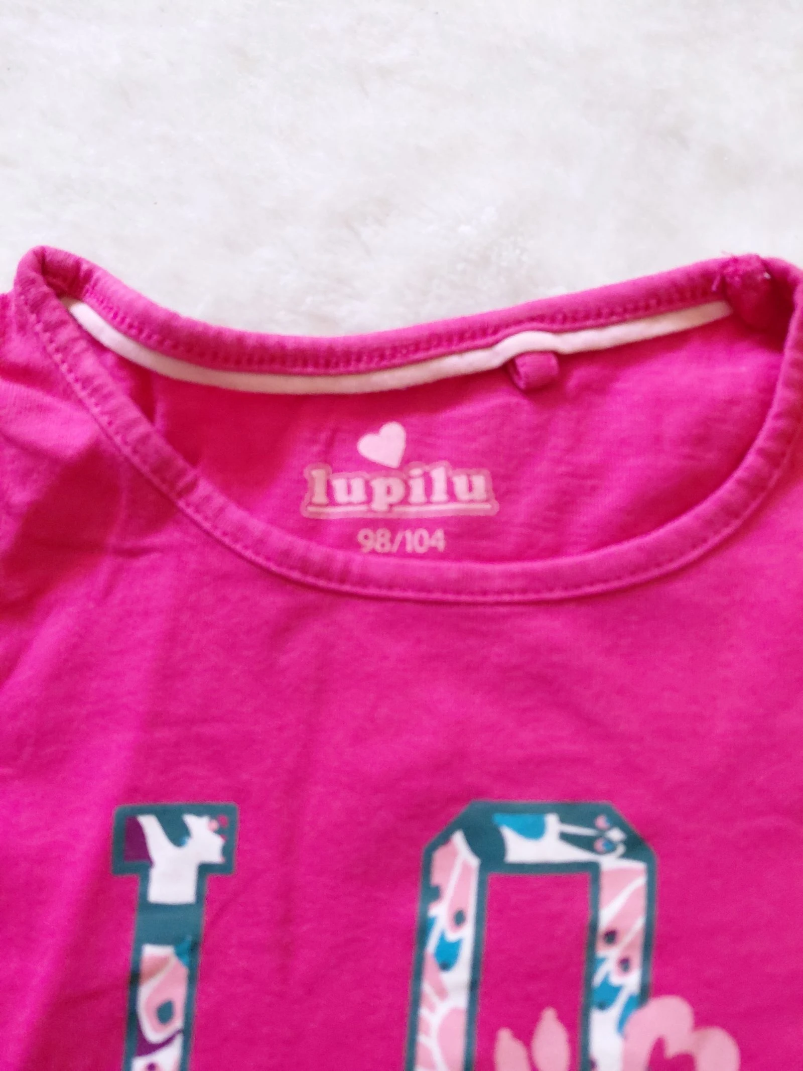 T-shirt manches longues rose fuchsia lupilu 4 ans  – photo 4